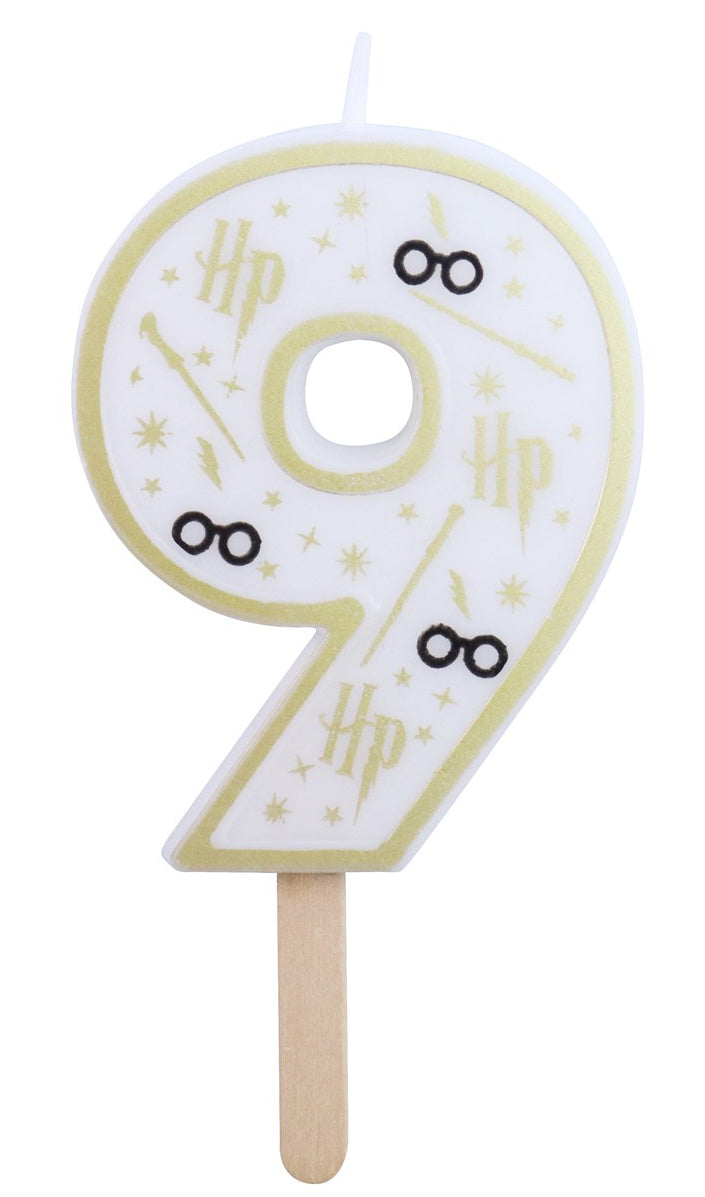 PME Geburtstagskerze Harry Potter – Weiss – 5,3 × 7 cm – 1 Stk