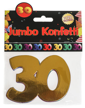 Trendcompany Partykannonen 30. Geburtstag – mehrfarbig – 7,5 × 10 cm – Papier – 20 Stk