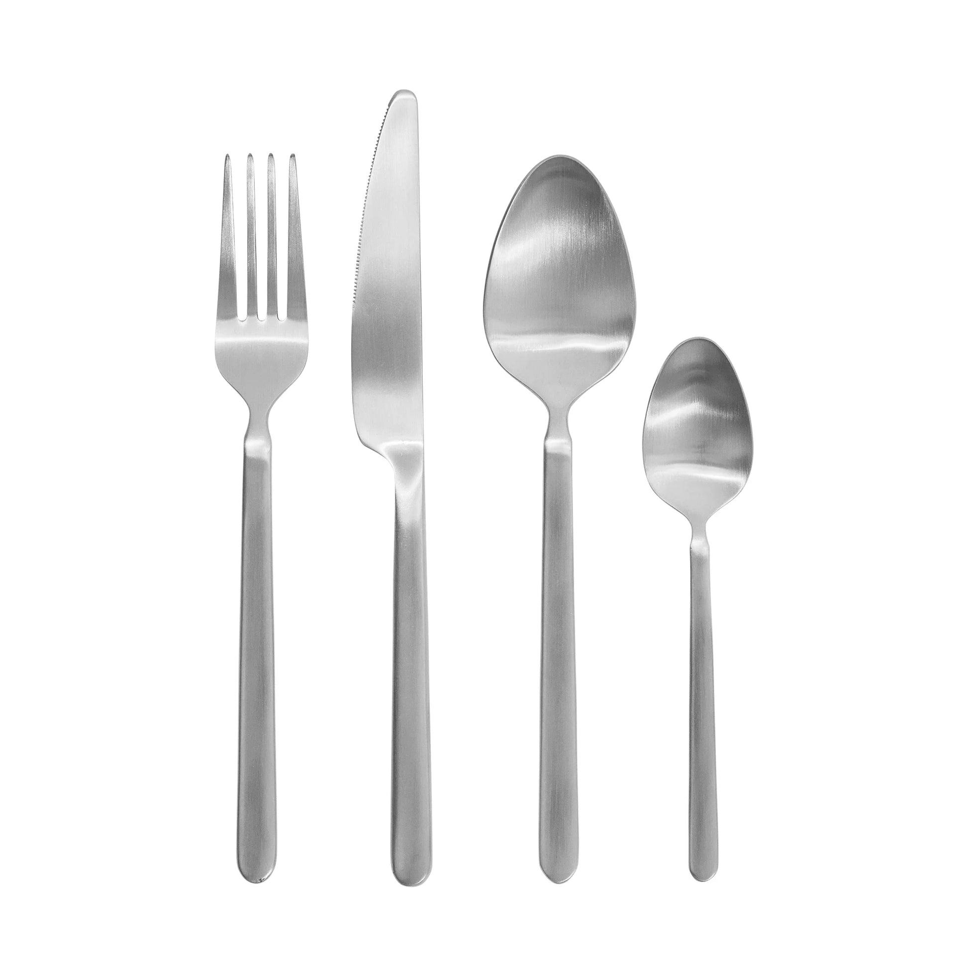 Blomus STELLA Besteck-Set – 16-teilig, 20 cm, Edelstahl, matt, spülmaschinenfest