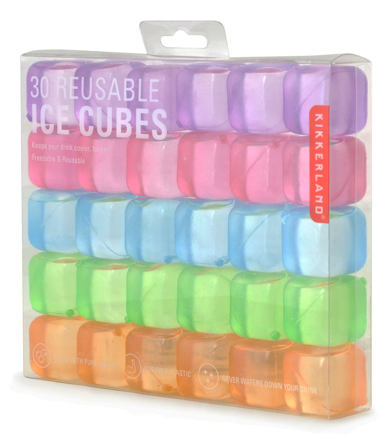 Kikkerland Eiswürfelform – 2,5 × 2,5 × 2,5 cm, Kunststoff (PE), Mehrfarbig, 30 Stk.