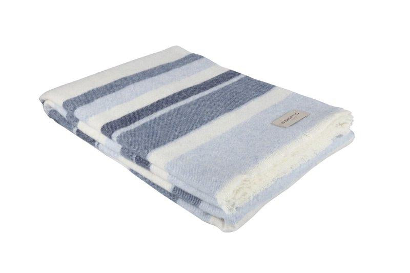 Eskimo Wohndecke – 130 × 200 cm, Wolle, Blau