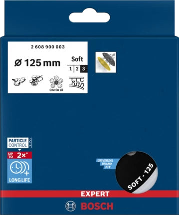 Bosch Stützteller, 125 mm, schwarz, grau
