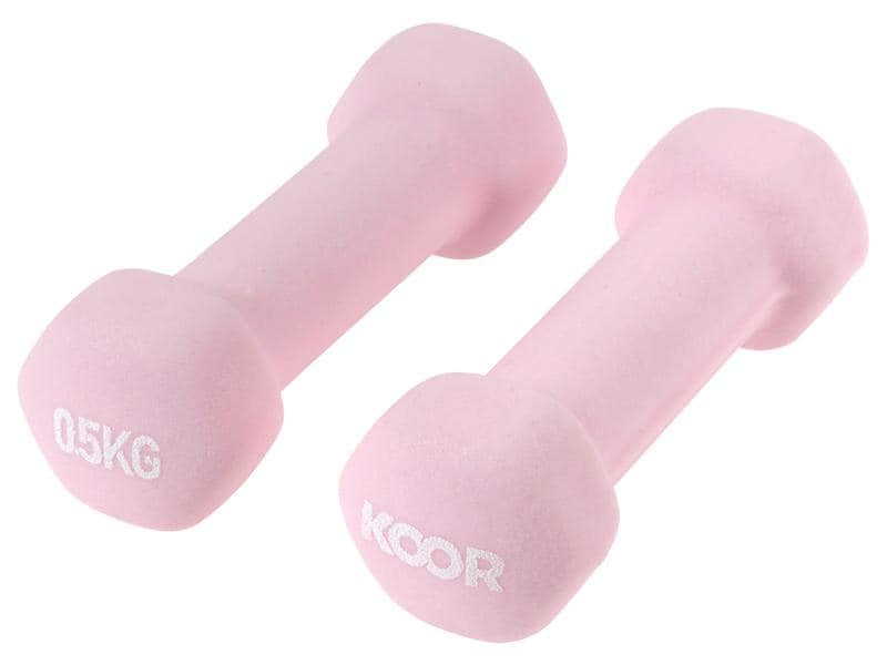 KOOR Kurzhantel-Set – 500 g,  – rosa – Eisen