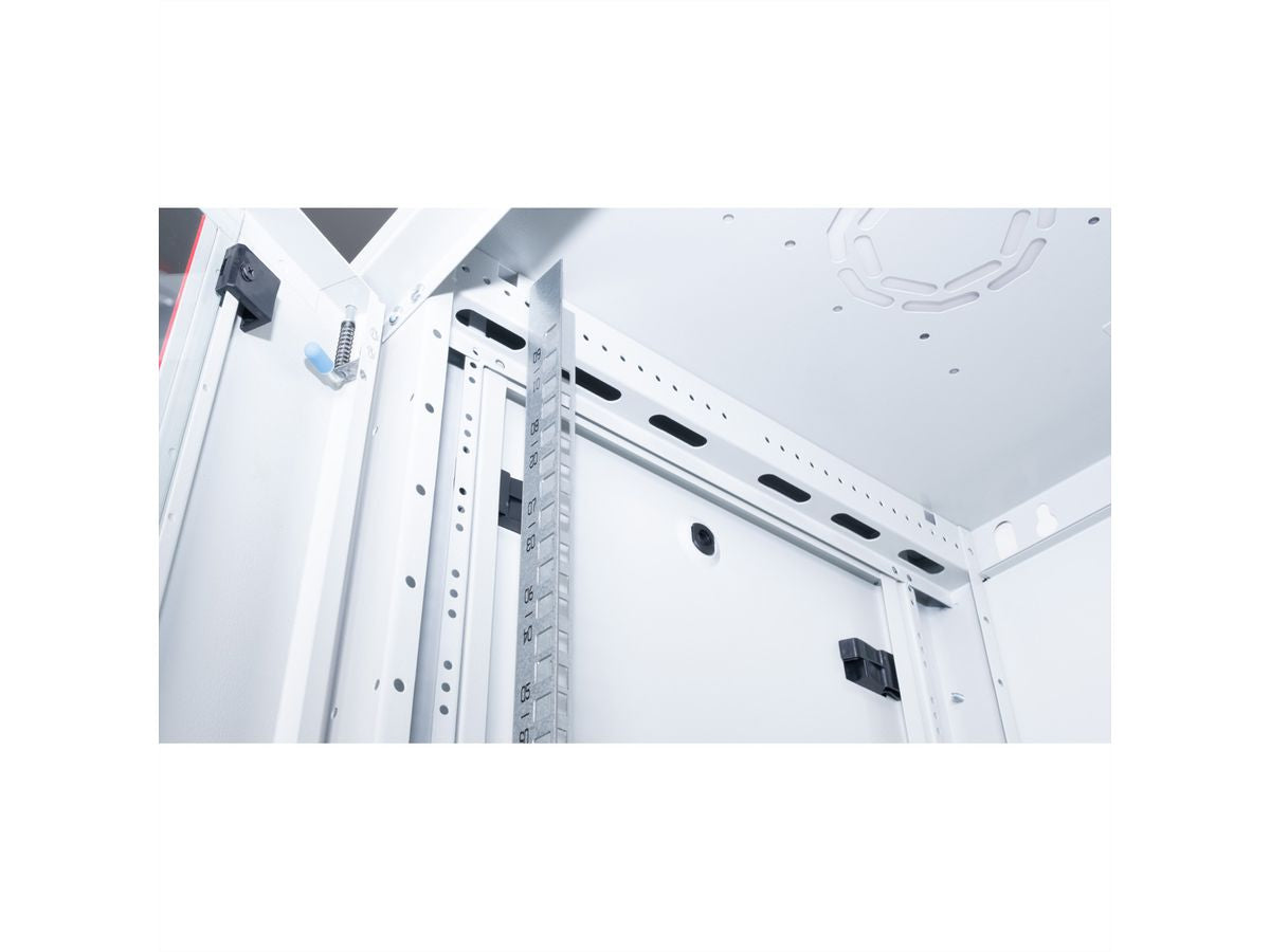 ROLINE Basic Plus – 19" Wandverteiler 9U, IP20, abschliessbar, 600 × 450 × 512 mm, lichtgrau, Stahl