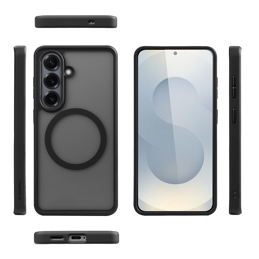 nevox StyleShell Invisio – Backcover – für Samsung Galaxy S26, PC+TPU, schwarz