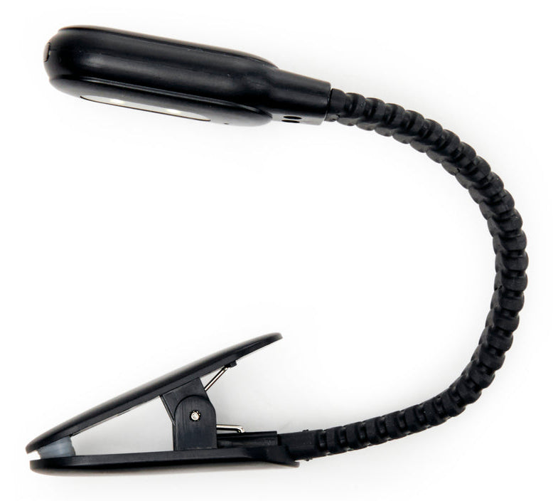 Kikkerland Clip-Taschenlampe – Akku, USB, 2 Stufen, 22 cm – Schwarz