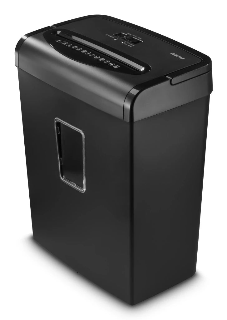 Hama Prime M80 Aktenvernichter – Mikroschnitt, P-5, 2 × 12 mm, 9 Blatt, 20 l, Kreditkarten