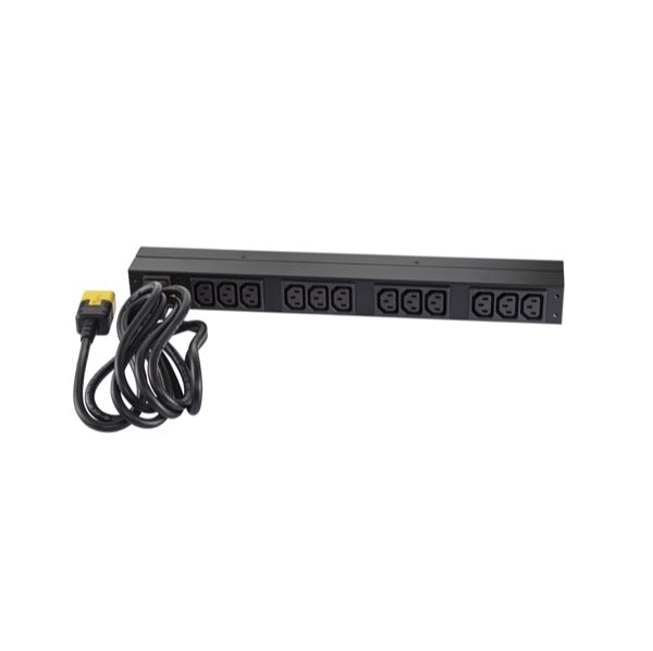 APC Basic PDU Rack, Einphasig 3680 W – C13×12, Eingang IEC C20, 16 A 208/230 V, 2,5 m – schwarz