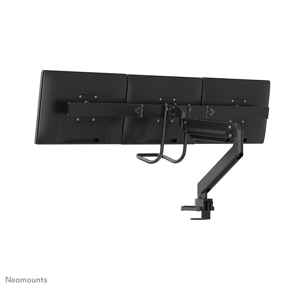 Neomounts NM-D775DX3BLACK – Monitorarm, 3-fach, Tischklemme/Tischdurchführung, bis 27", 1–6 kg, schwarz