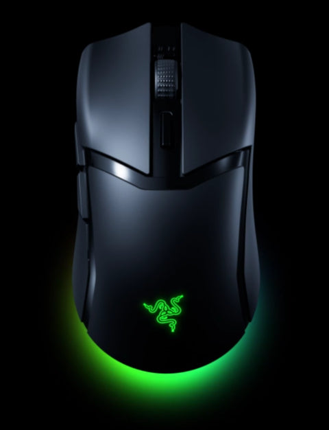 Razer Cobra HyperSpeed Gaming-Maus – kabellos, 8'000 Hz, 6 Tasten, für Rechtshänder, RGB-Beleuchtung, schwarz