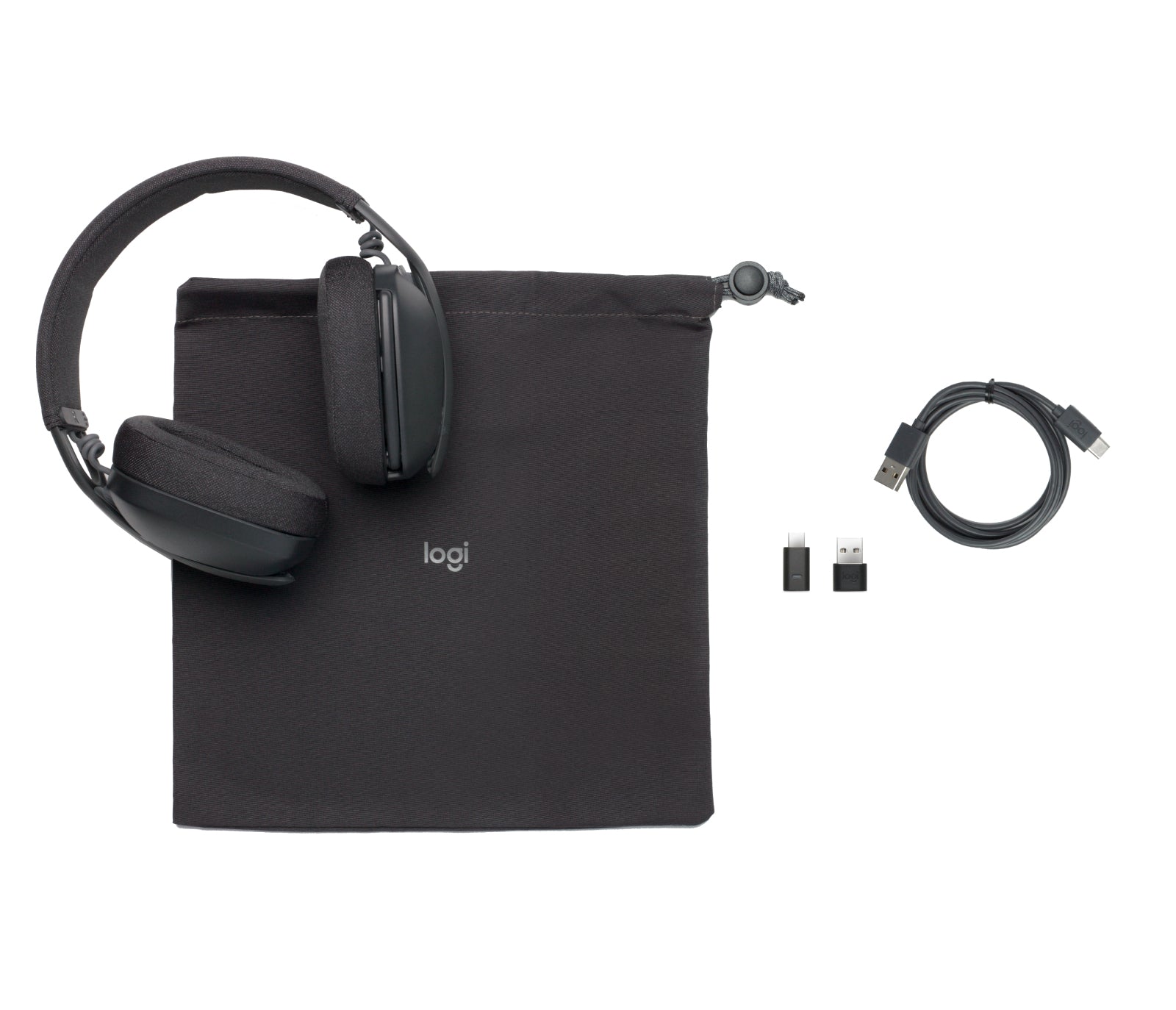 Logitech Zone Vibe Wireless A00167/A00172 – Over-Ear Headset – Bluetooth – Graphit – für Microsoft Teams