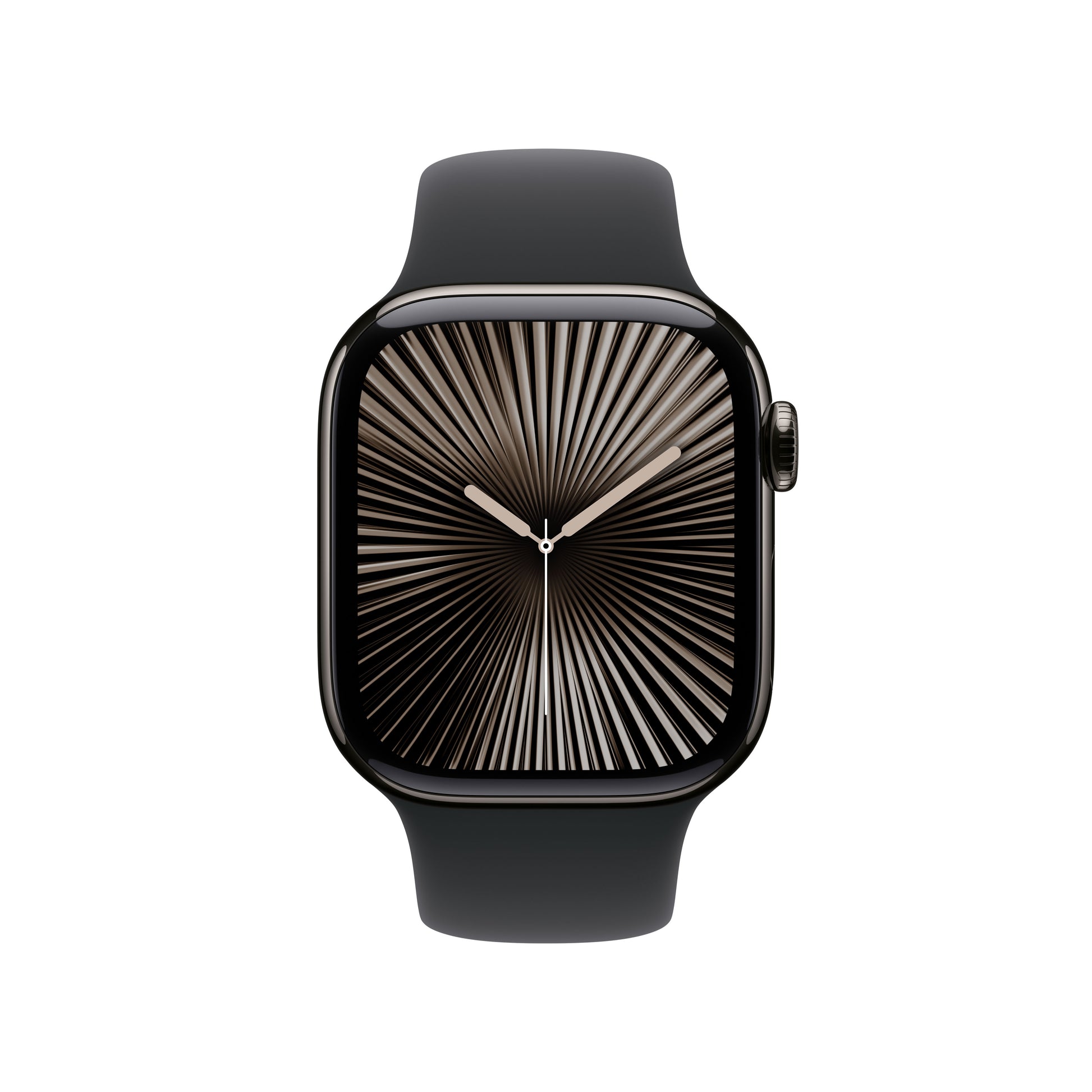 Apple Watch S10 Slate Titanium – Smartwatch – 42 mm, LTE, OLED, 50 m, Slate Titanium, Schwarz, M/L, Sportarmband