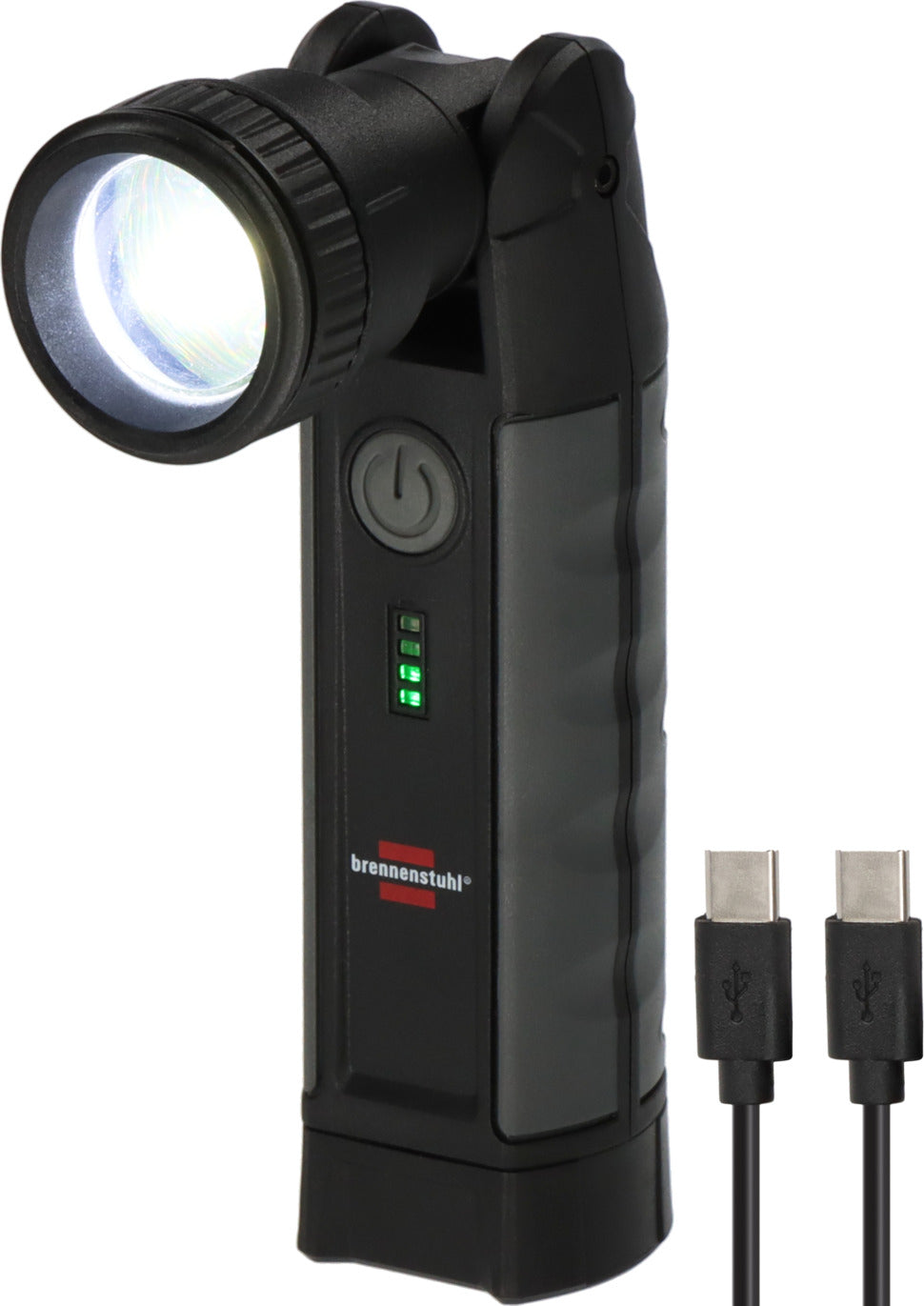 Brennenstuhl Taschenlampe TL 1000ACW – 1000 lm, IP54, USB-C, Akku 2500 mAh – Schwarz