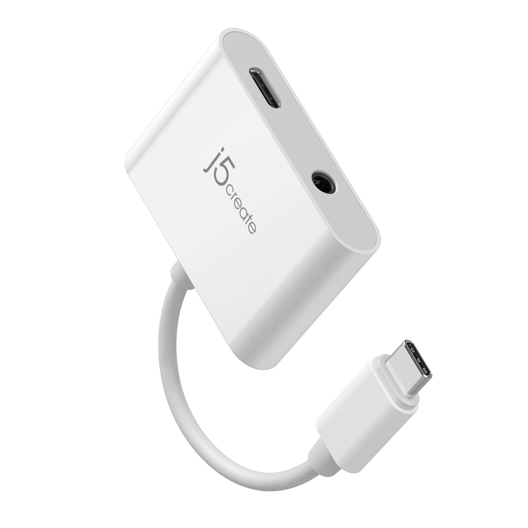 j5create JCA122-N USB-C zu 3,5-mm-Klinke Adapter – 0,82 m – Weiss