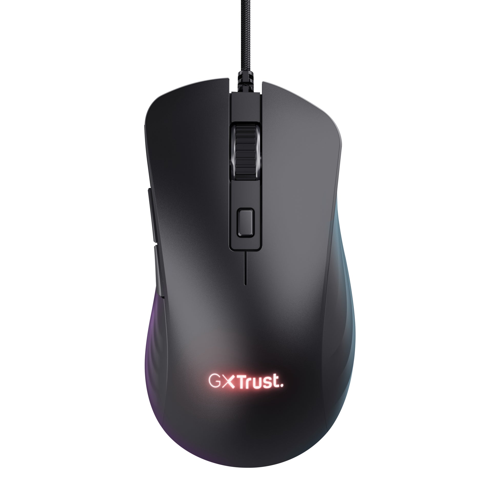 Trust GXT 924 YBAR+ Gaming-Maus – kabelgebunden, 6 Tasten, für Rechtshänder, RGB-Beleuchtung, schwarz