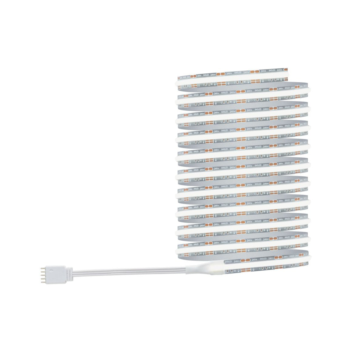 Paulmann LED-Strip MaxLED 500 – Basisset, 3 m, 1800 lm, 15 W, 2700–6500 K, dimmbar, silber, Netzteil, Fernbedienung