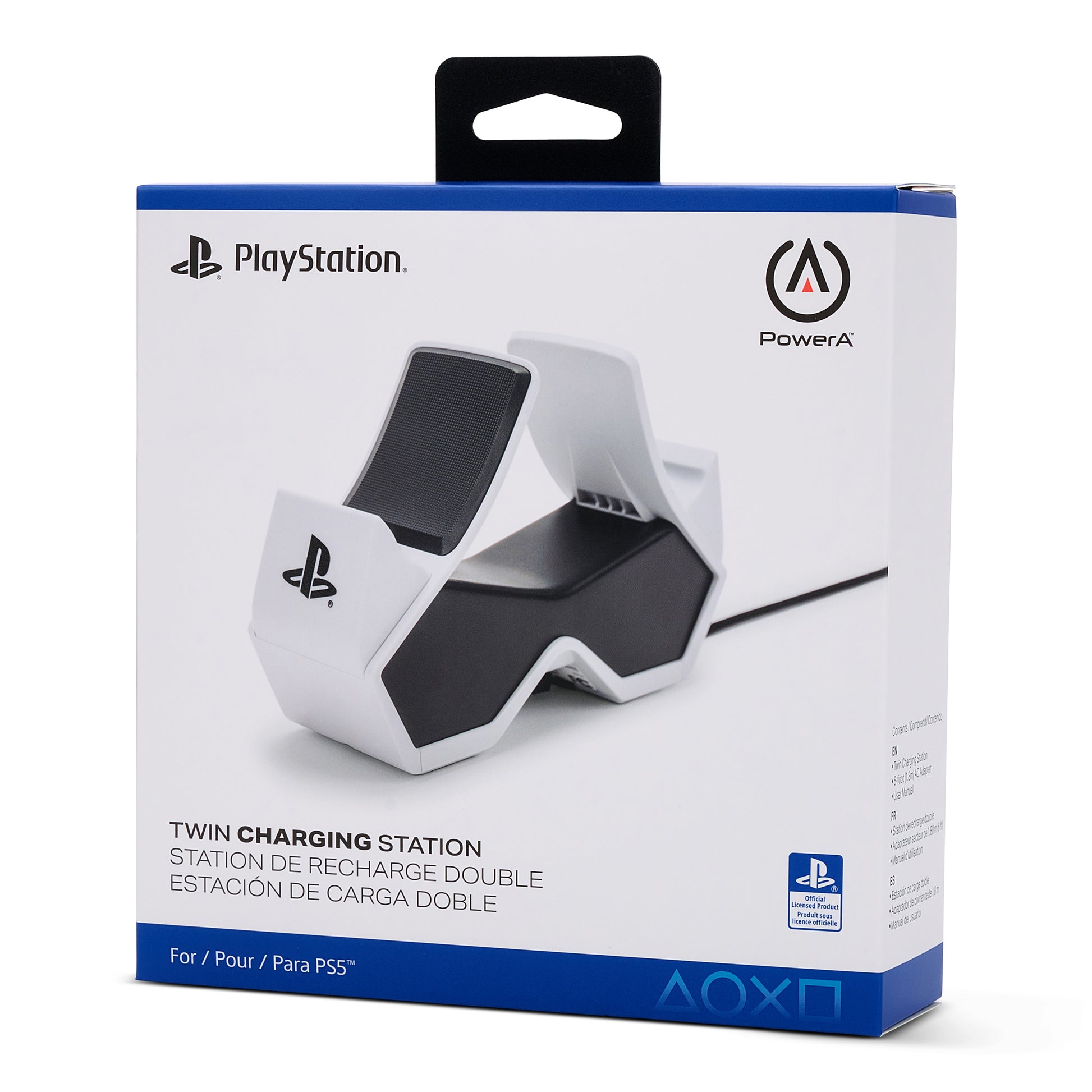 PowerA Doppelladestation 1522855 – lädt 2 DualSense-Controller, mit AC-Netzadapter – für PlayStation 5