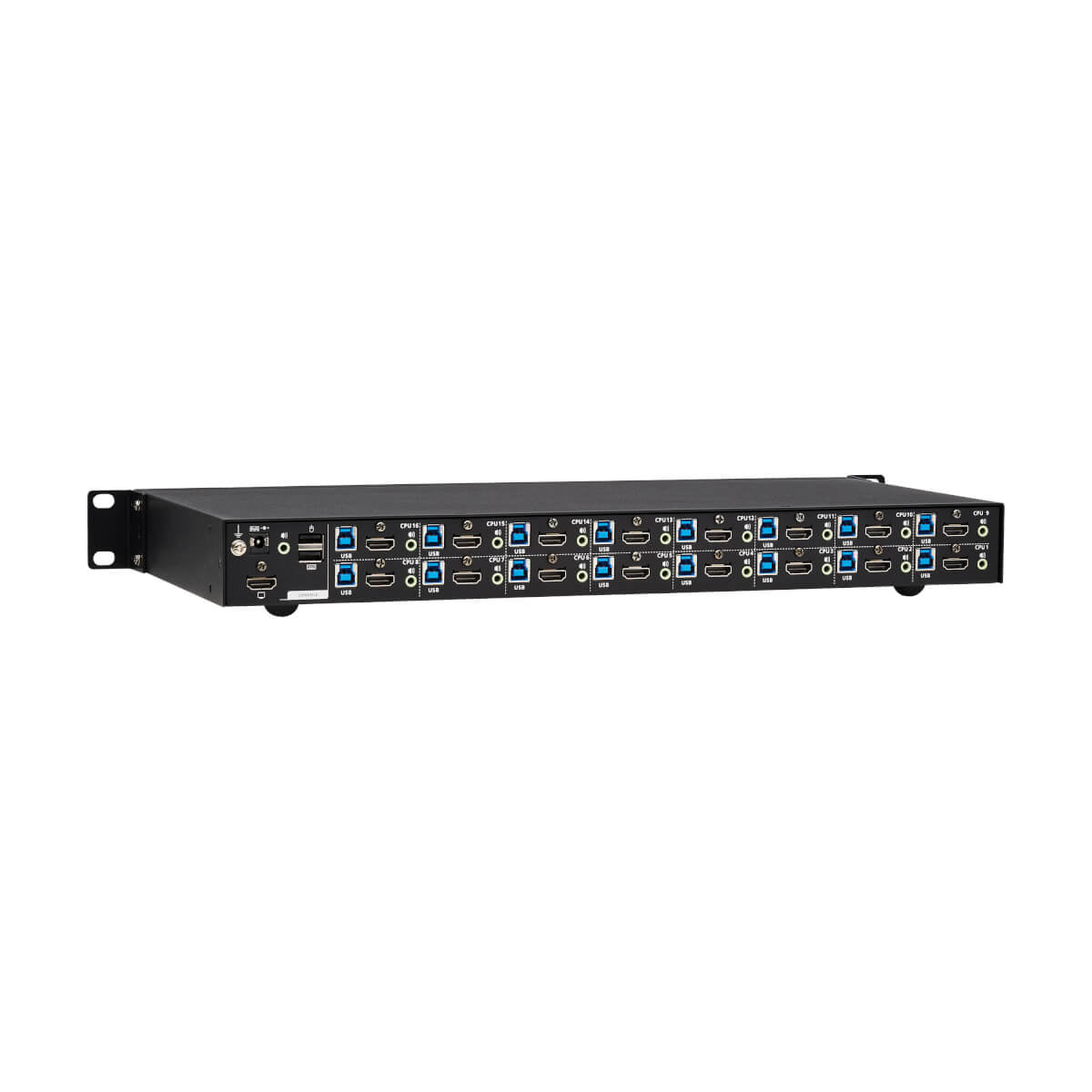 Tripp Lite B024-H4U16 – 16-Port HDMI KVM-over-IP Switch – 4096 × 2160/60 Hz, USB 2.0 Hub, 1U Rack