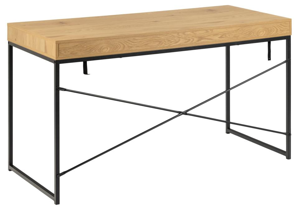 Actona AC Design Seaford – Stehtisch – 140 × 58 × 76 cm – schwarz/eiche