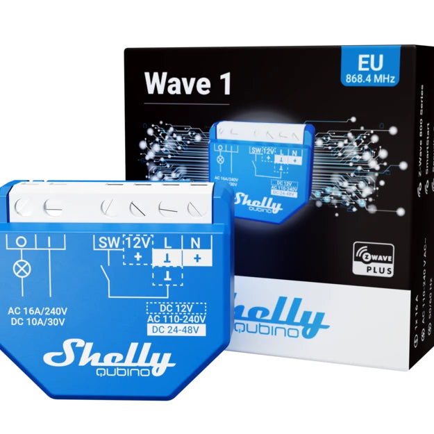 Shelly Zubehör – Schaltaktor, 16 A, Leistungsmessung – für Z-Wave