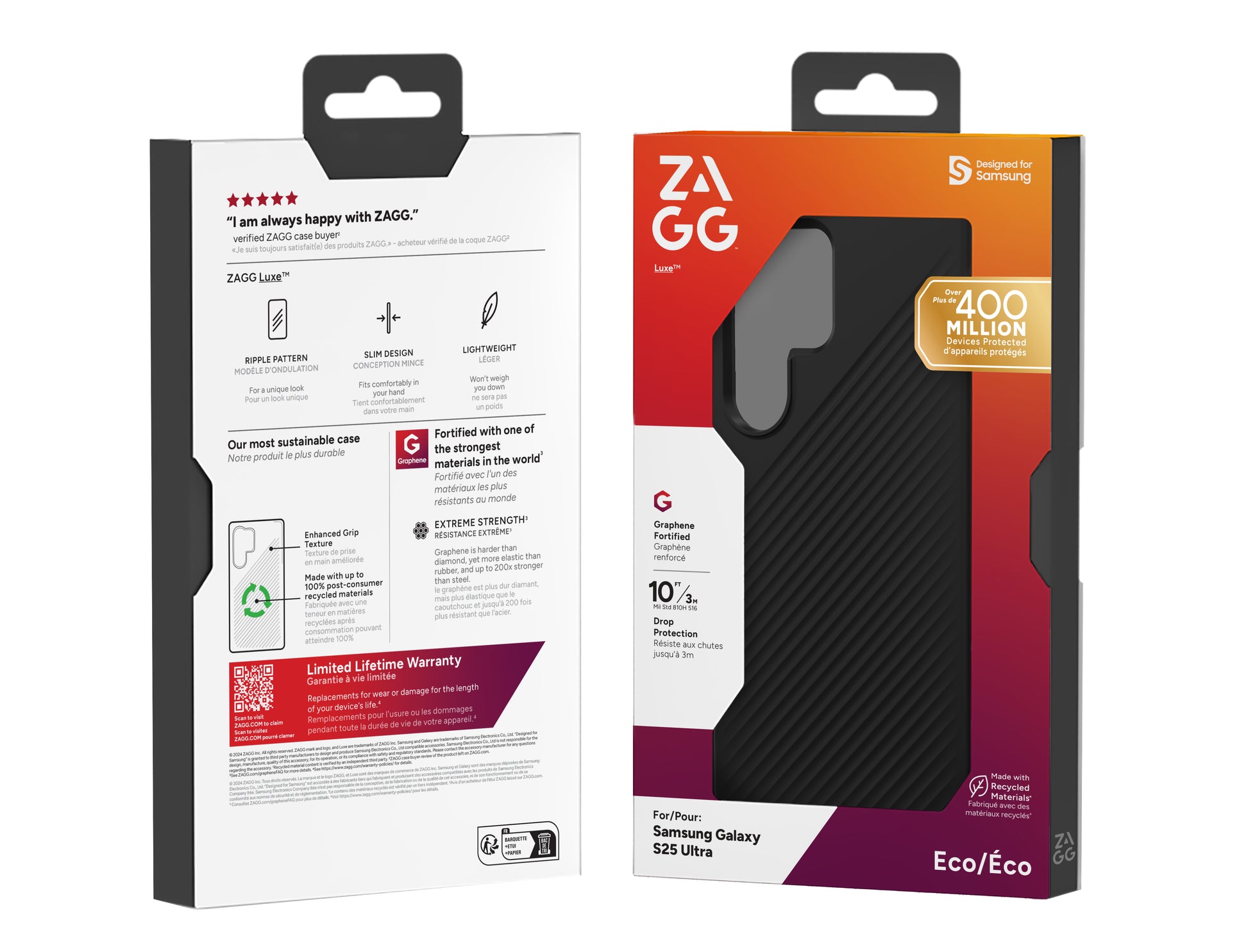 ZAGG Backcover Luxe – für Samsung Galaxy S25 Ultra – schwarz