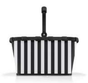 Reisenthel Stofftasche, Aluminium, Polyester, Schwarz/Weiss, 480×290×280 mm, faltbar
