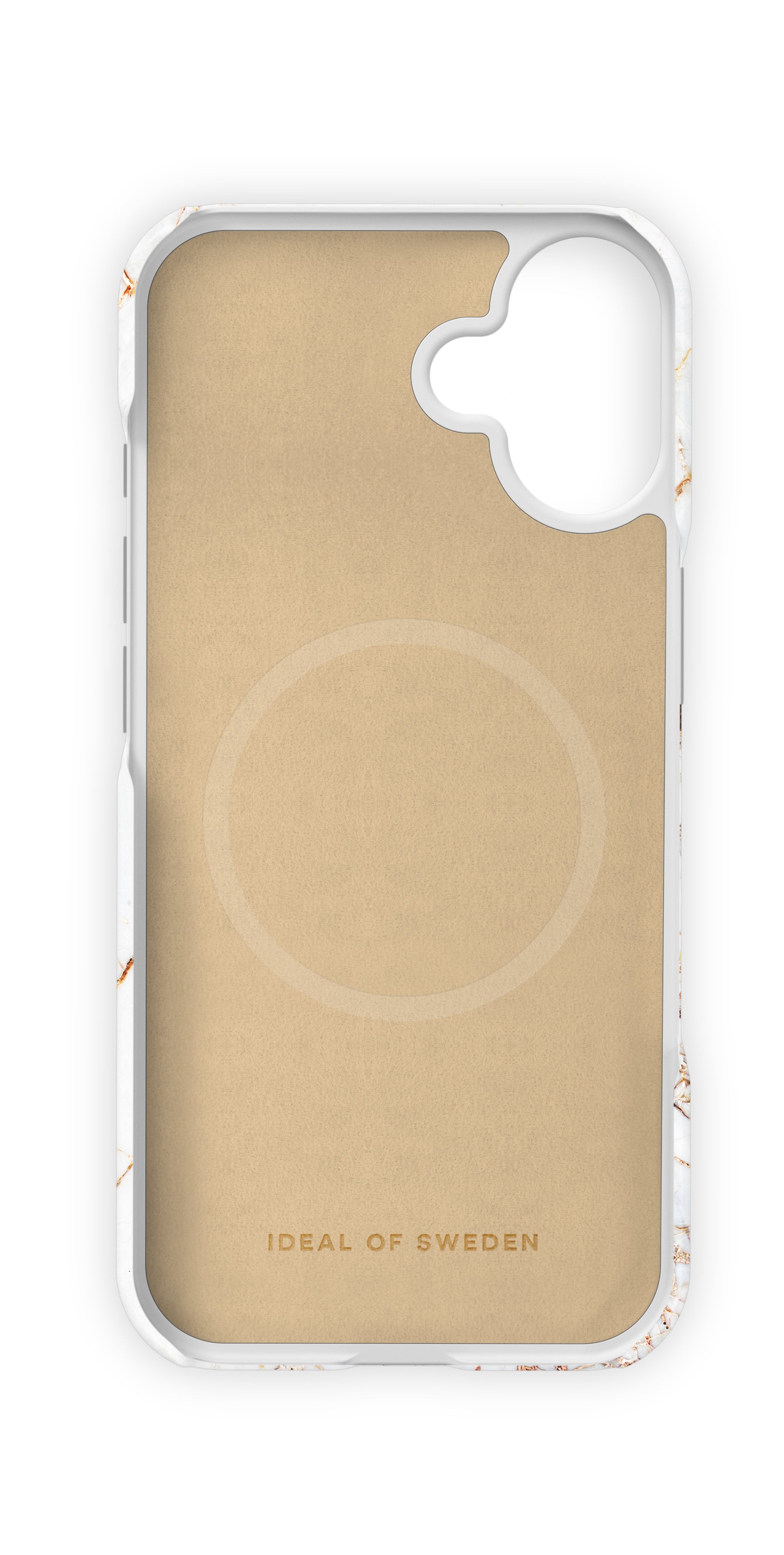 iDeal of Sweden Backcover – für Apple iPhone 16 – Carrara Gold – Polyester, MagSafe-kompatibel