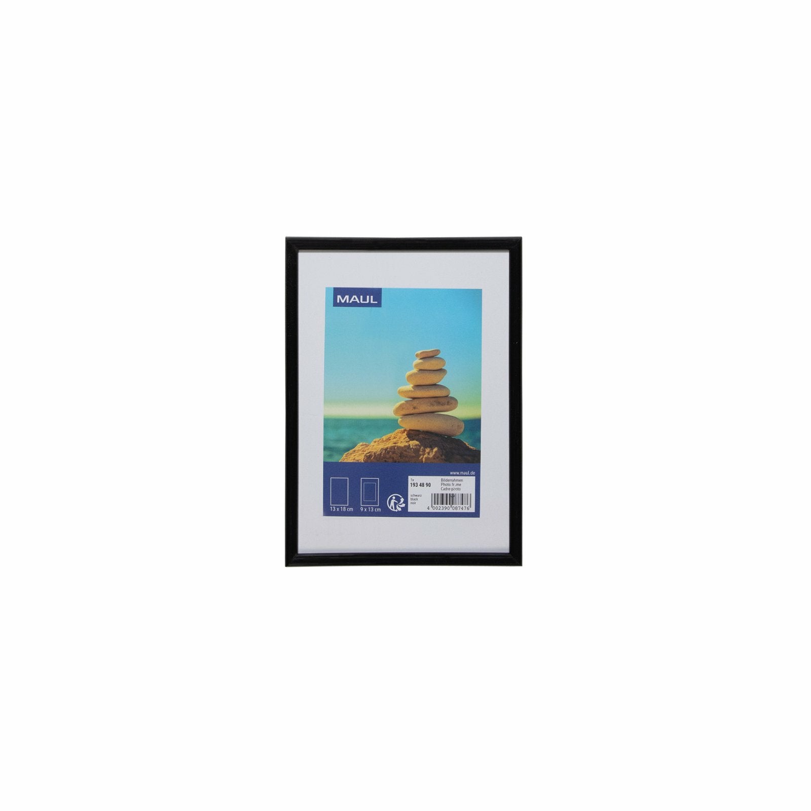 MAUL Bilderrahmen – für 13 × 18 cm – MDF & Kunststoff, Schwarz