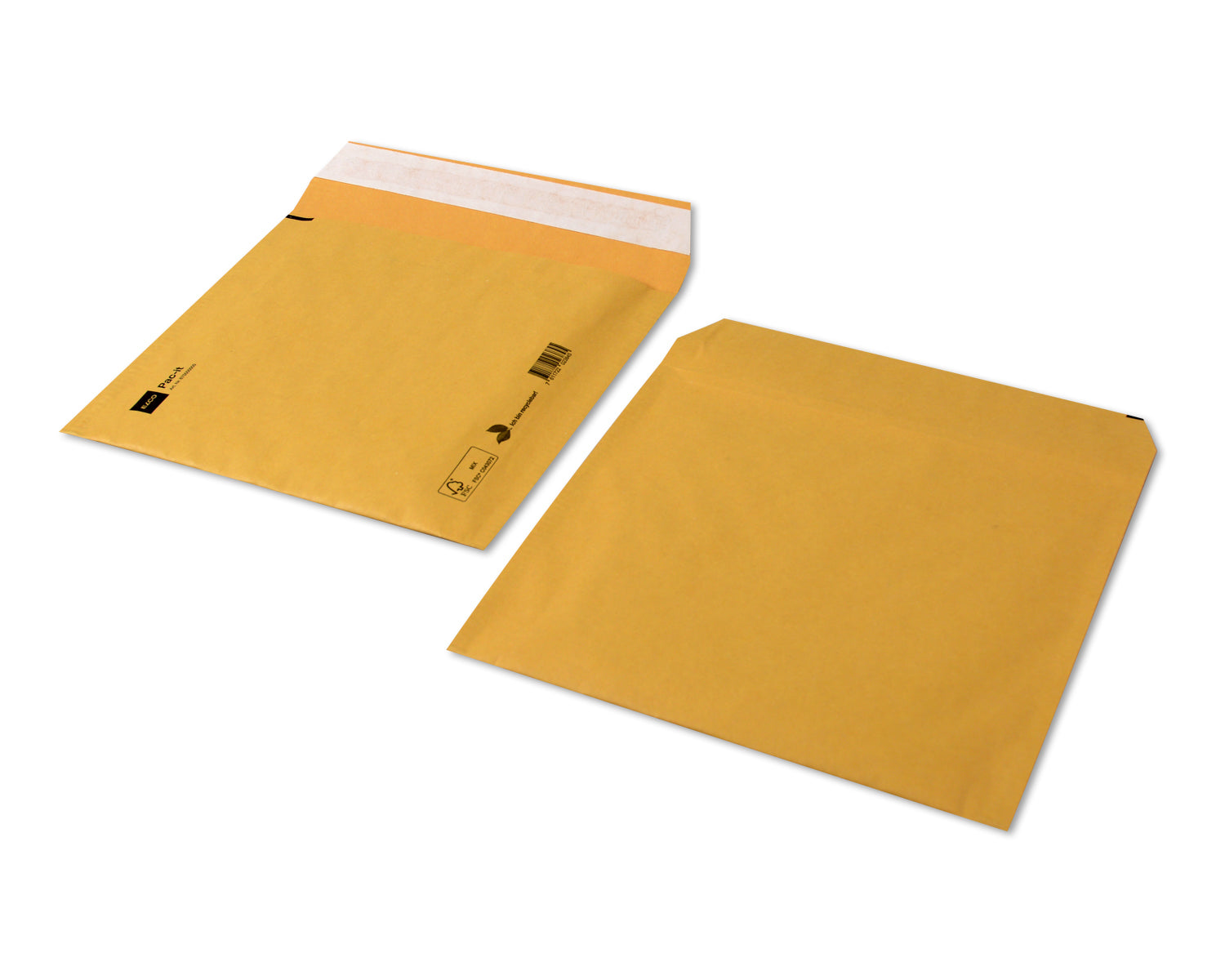 Elco Papierpolstertasche – 200 × 175 mm, braun, FSC-zertifiziert, selbstklebend – 100 Stück