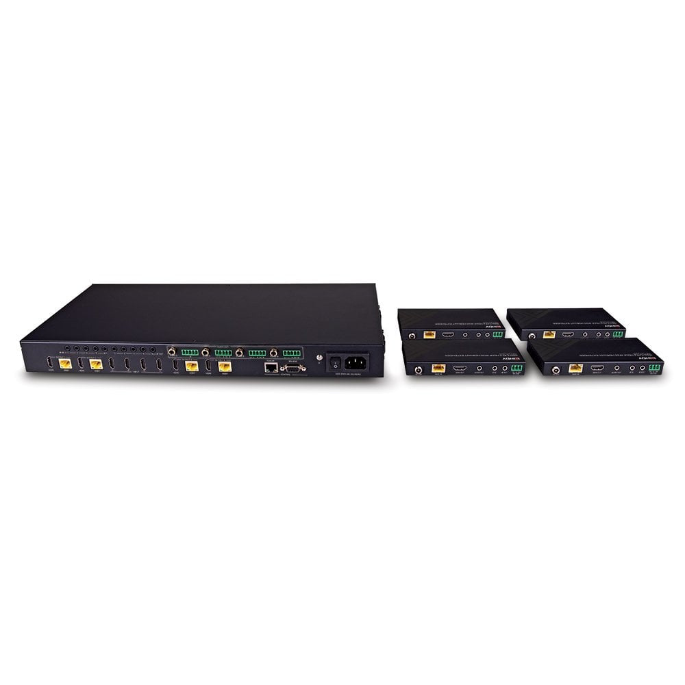 Lindy HDMI-Matrix 4×4, 4K60, HDBaseT über Cat-6, bis 150 m