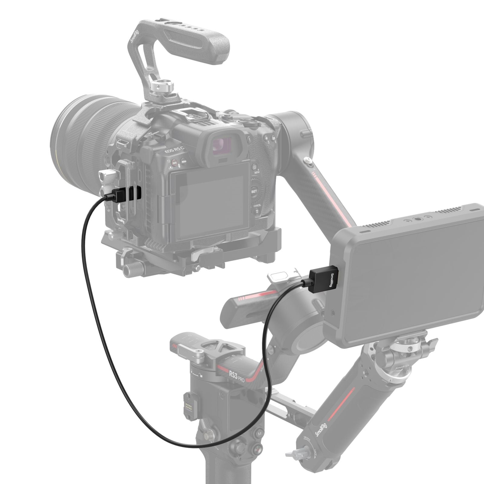 SmallRig Micro-HDMI auf HDMI Kabel HDMI 2.0 4K 60 Hz – 1 m – für Geräte mit Micro-HDMI-Anschluss