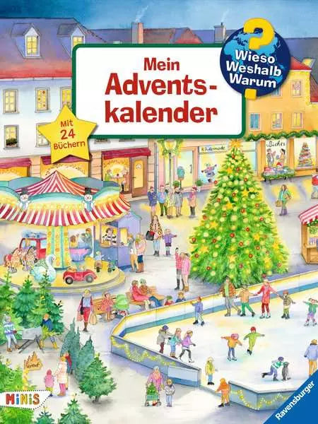 Ravensburger Wieso? Weshalb? Warum? Adventskalender – Weihnachten, Deutsch, 24 Mini-Bücher, 400 × 530 mm
