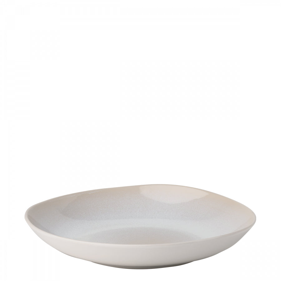 Sola Speise-Service – 12-teilig, Ø 25 cm (Speiseteller), Steingut, Hellgrau, spülmaschinenfest