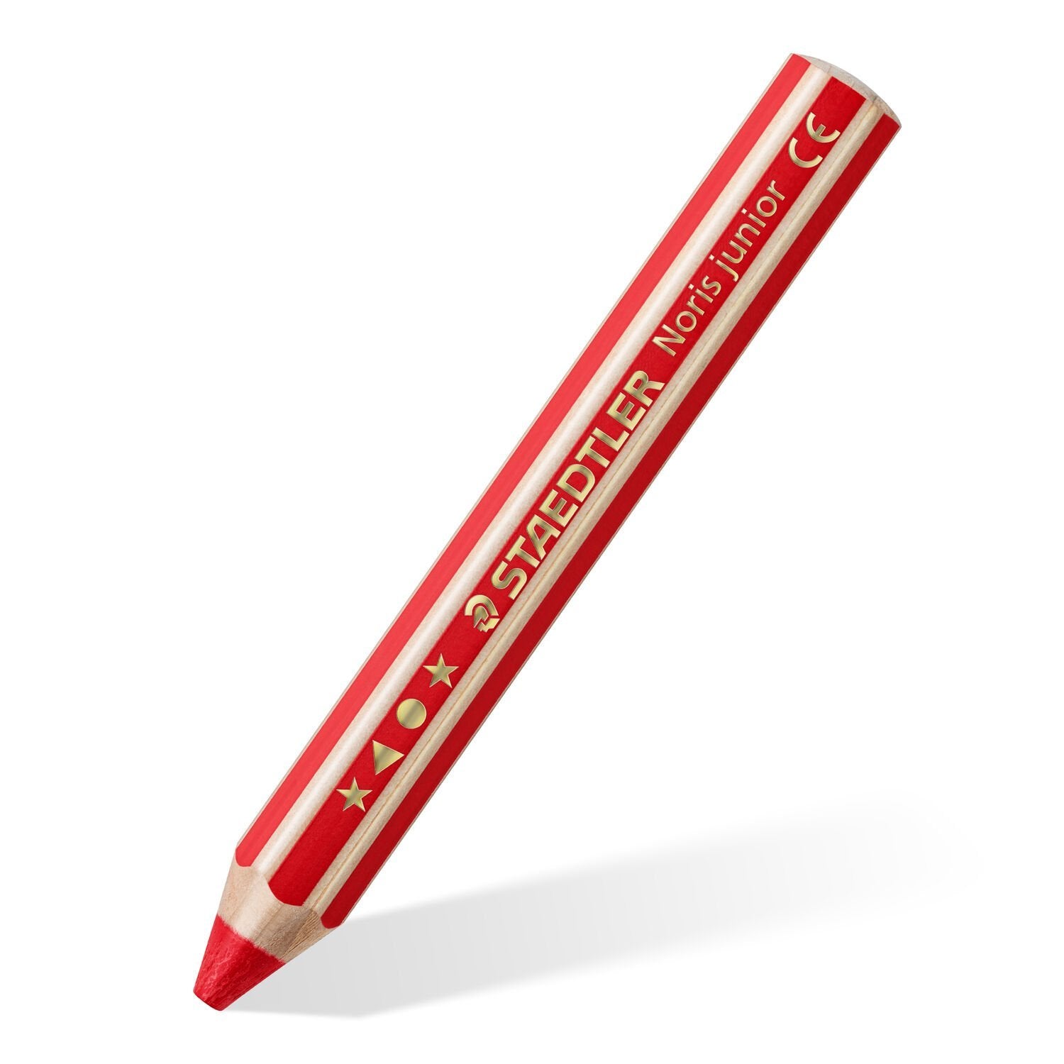 Staedtler Noris junior Buntstifte – 3-in-1, sechskantig, Minendurchmesser 10 mm, 36 Stifte, im Eimer, mit 3 Spitzern