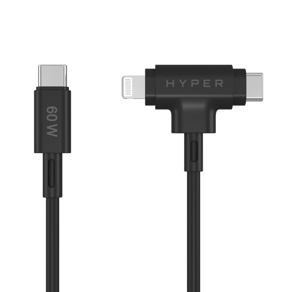 Hyper – USB-Kabel, USB-C zu Lightning, 1,5 m, USB 2.0, Ladekabel, für Android, iPadOS, iOS