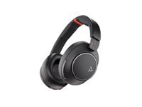 Poly Voyager 85 UC Office-Headset – Over-Ear, Stereo, BT, UC-optimiert, mit Ladestation, Schwarz, BT 5.3