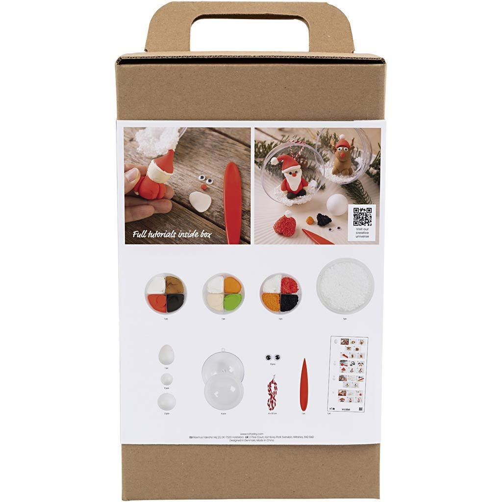 Creativ Company Bastelset – Weihnachtskugeln – 4-teilig – ab 5 Jahren