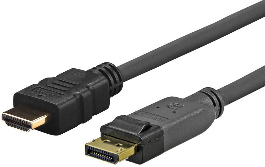 Vivolink DisplayPort auf HDMI Kabel HDMI 2.0 4K 60 Hz – 1,5 m – aktiv, HDR – für Windows, Mac, Linux