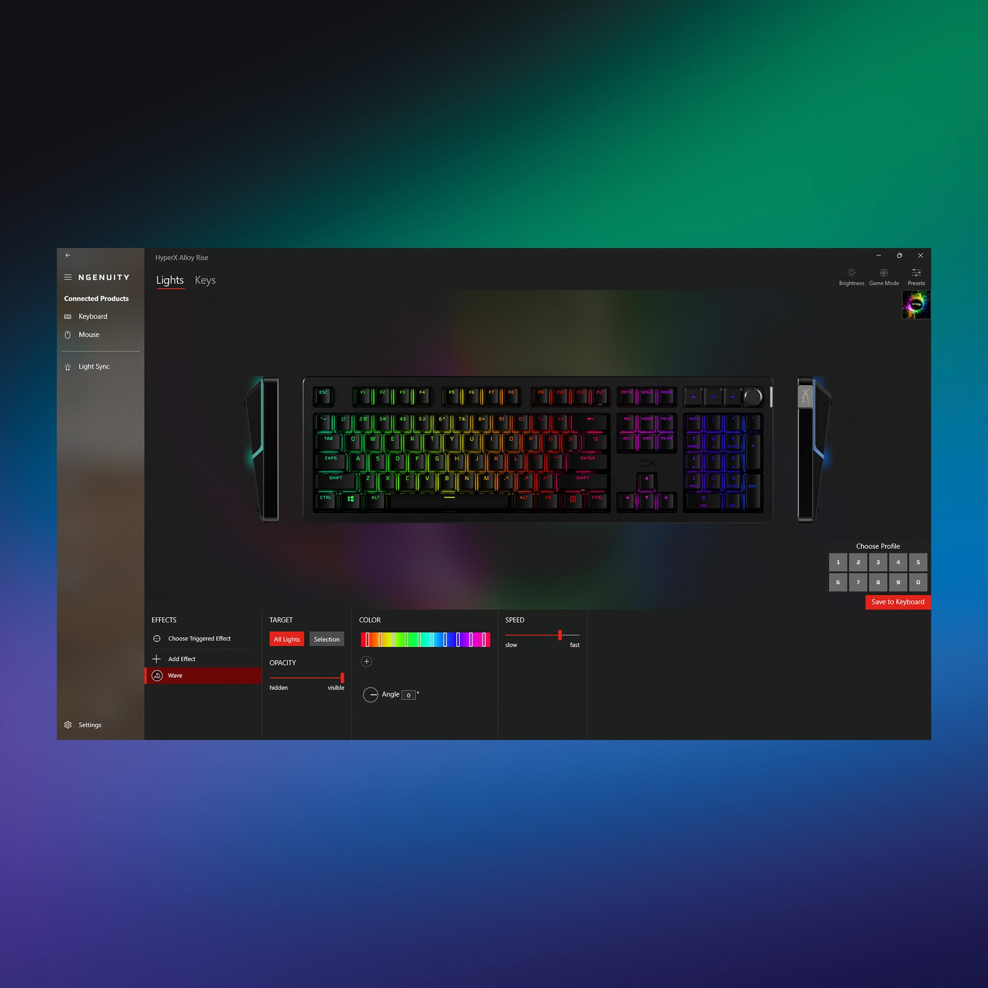HyperX Alloy Rise – Tastatur, kabelgebunden (USB-A), CH-Layout (DE-CH), Fullsize (mit Ziffernblock), mechanisch