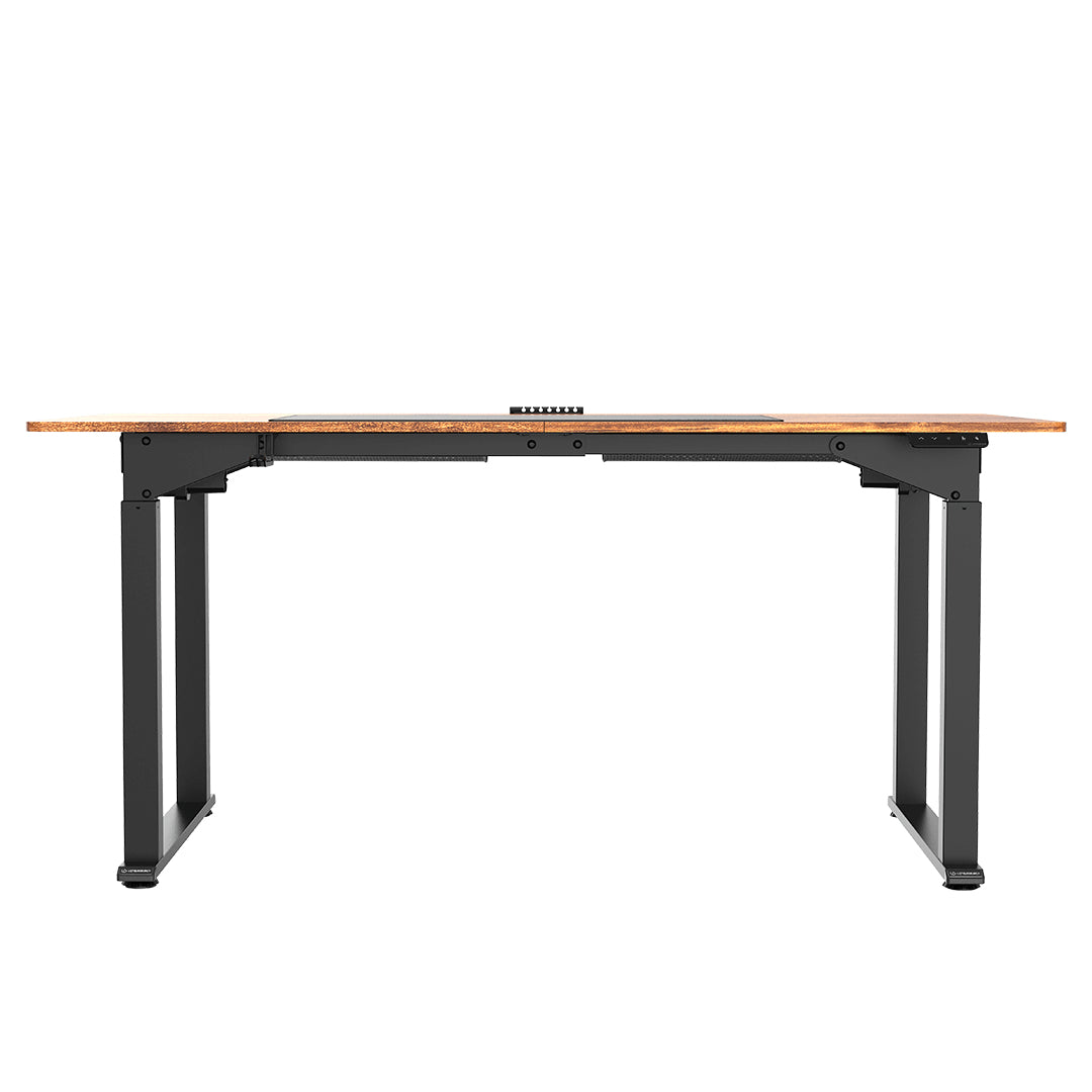 Ultradesk Uplift Gaming-Tisch – 160 × 75 cm, höhenverstellbar, schwarz/braun, Stahl