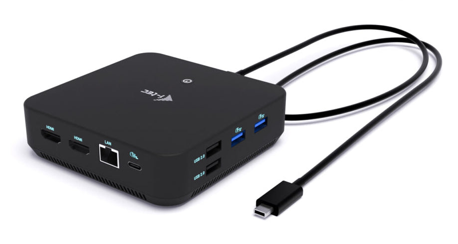 i-tec Dockingstation – USB-C, 1× DP, 2× HDMI, 5× USB-A, 100 W PD, GbE, 3,5 mm Audio, für Windows/Mac/Linux