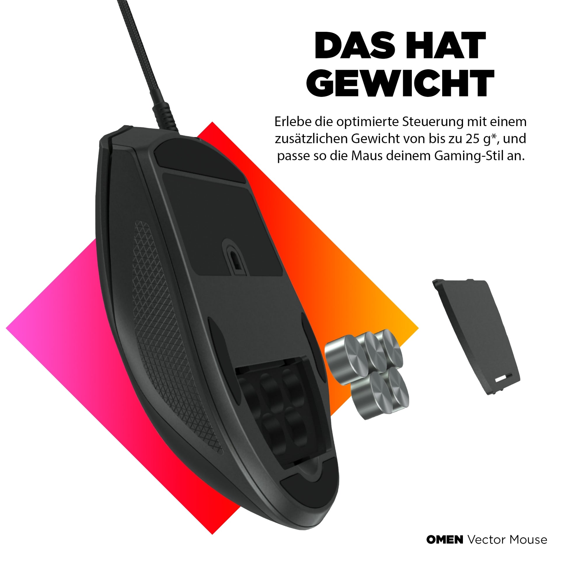 HP Gaming-Maus – Kabelgebunden (USB‑A), 16000 DPI, rechts, Schwarz