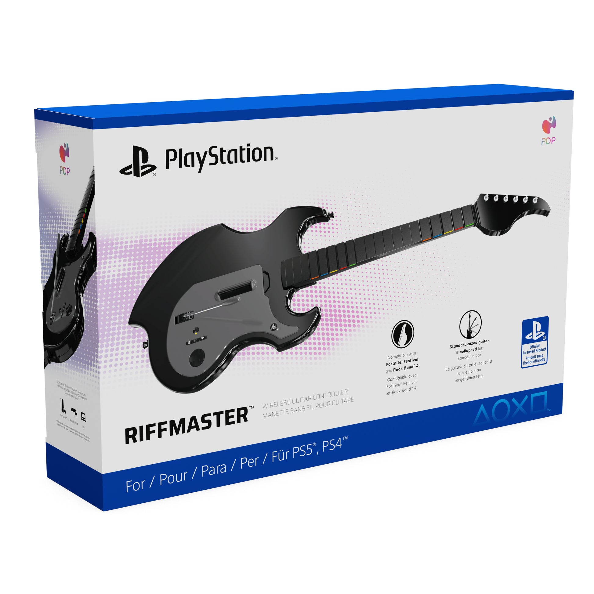 PDP Riffmaster – Gamepad – Kabellos, 36 h Akku – für PS5, PS4 & PC – Schwarz