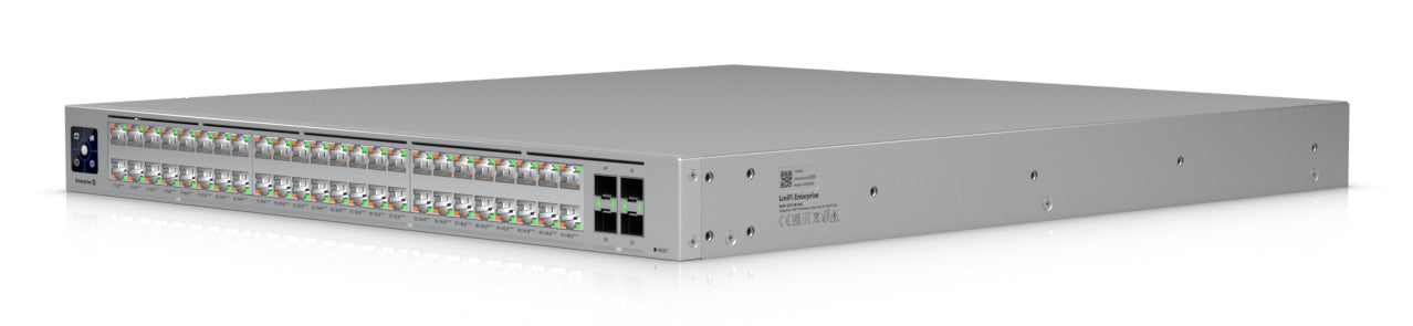 Ubiquiti ECS-48-PoE – Verwalteter L2/L3 Switch – 16× 2,5G + 32× 10G, 4× SFP28, PoE-Budget 2150 W, 19"