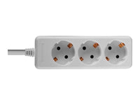 Lindy Steckdosenleiste – 3× Schuko (Typ F), Weiss