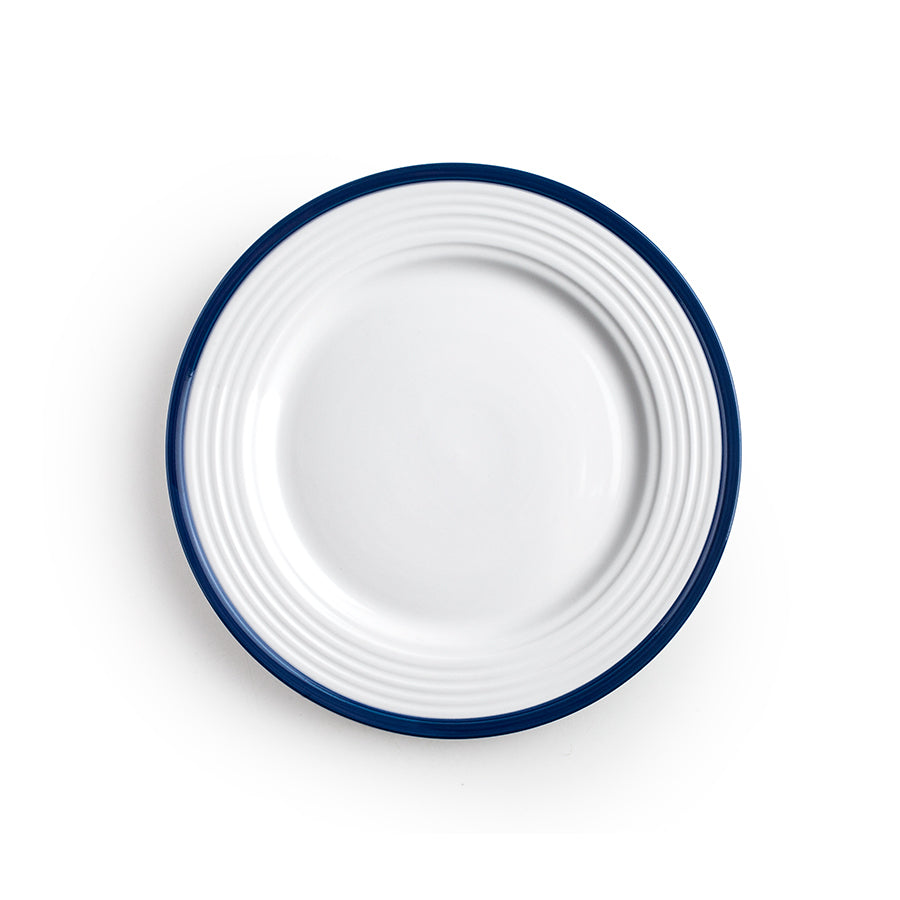 Ibili Speise-Service Provence – Set 12-teilig, Ø 27,1 cm, Porzellan, Blau/Weiss, spülmaschinenfest