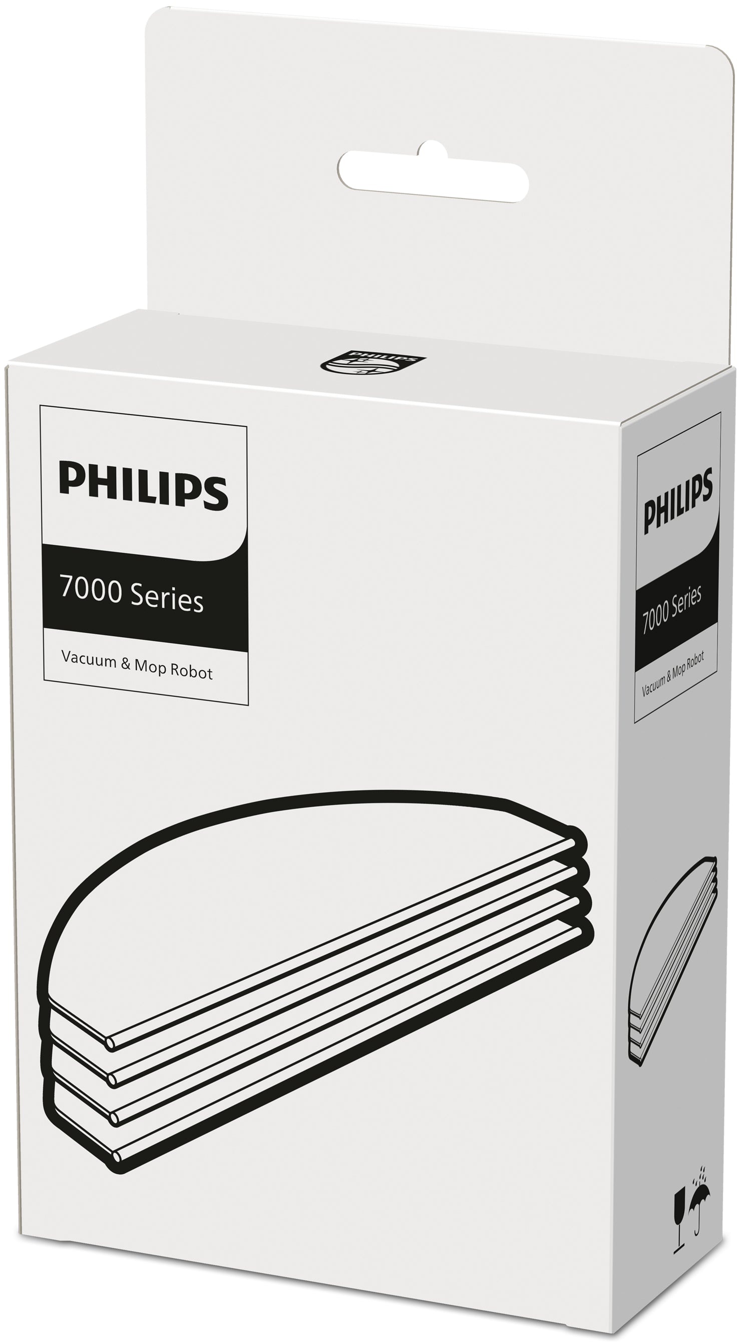 Philips Mikrofaser-Mopp-Pads XV1470/00 – für HomeRun 7000 – 26,5 × 9,5 cm