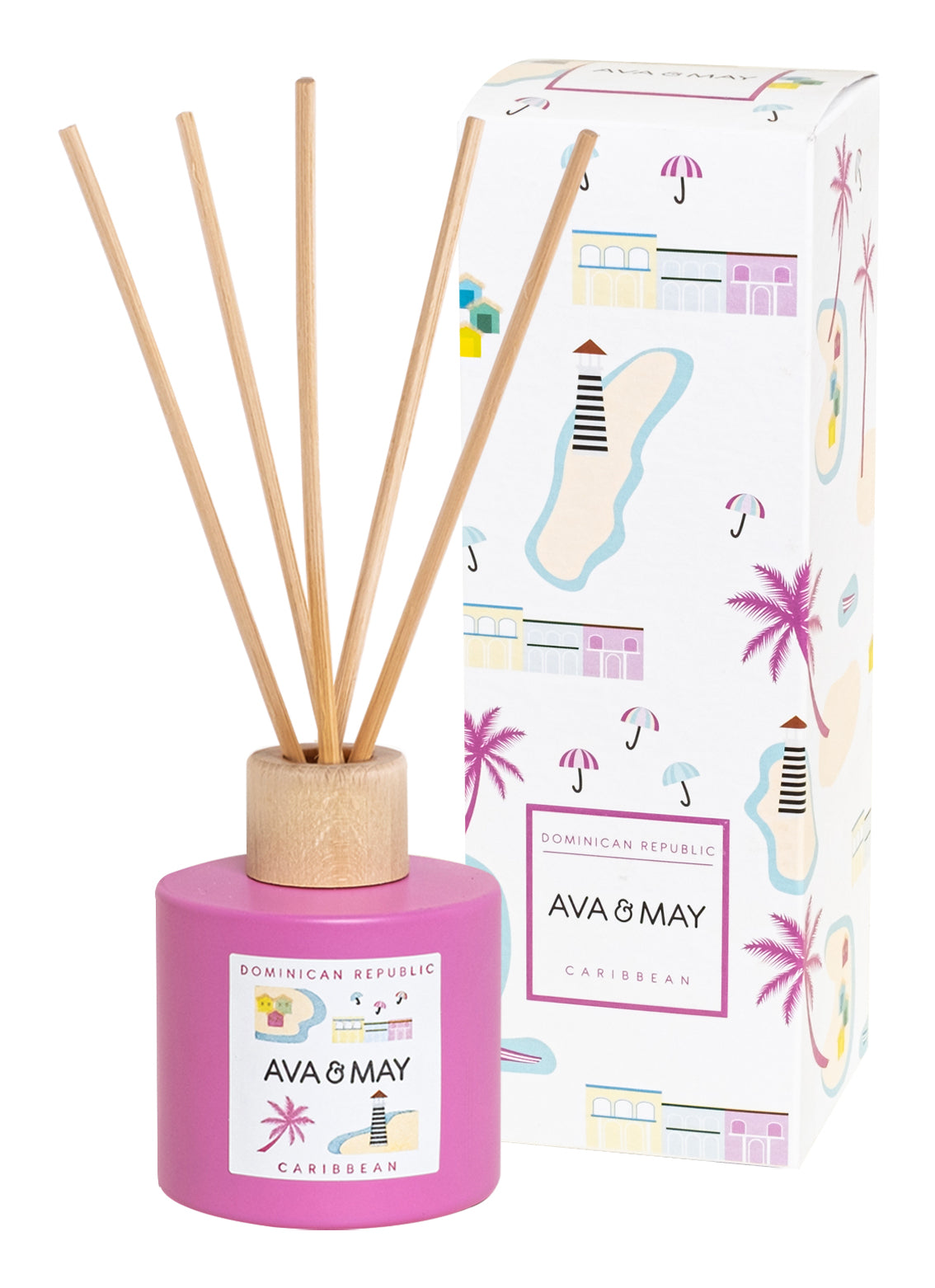 AVA & MAY Duftstäbchen Dominican Republic Orchideen – Pink – 100 ml