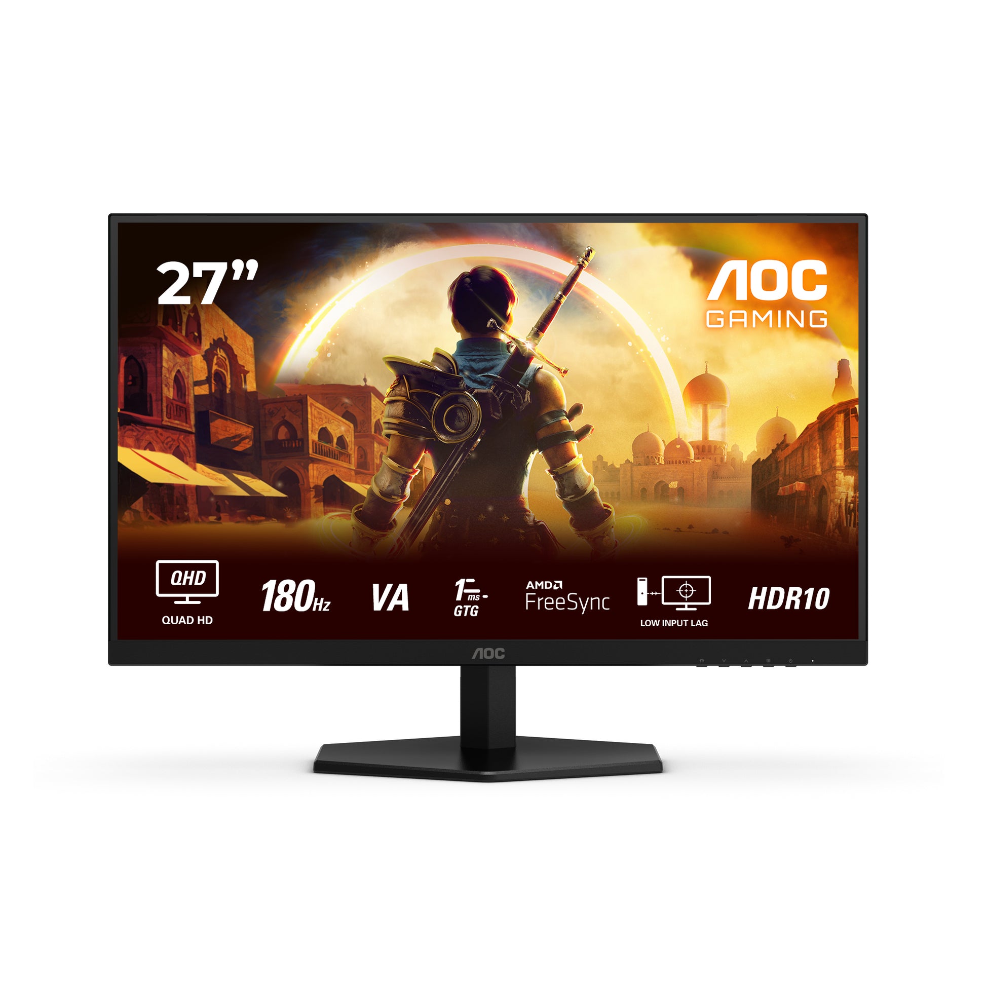 AOC Q27G42XNE – Monitor, 27" 2560 × 1440 (WQHD), VA, 180 Hz, Adaptive Sync, Integrierte Lautsprecher, Schwarz