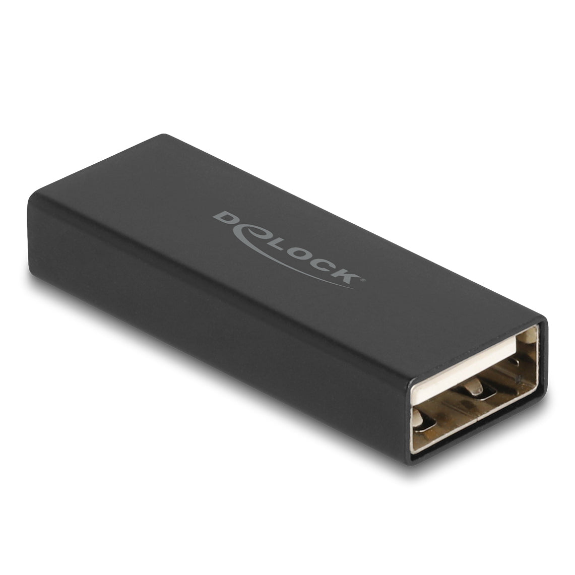 DeLOCK USB-Adapter USB-A auf USB-A – USB 2.0 (480 Mbit/s) – Metallgehäuse – Schwarz
